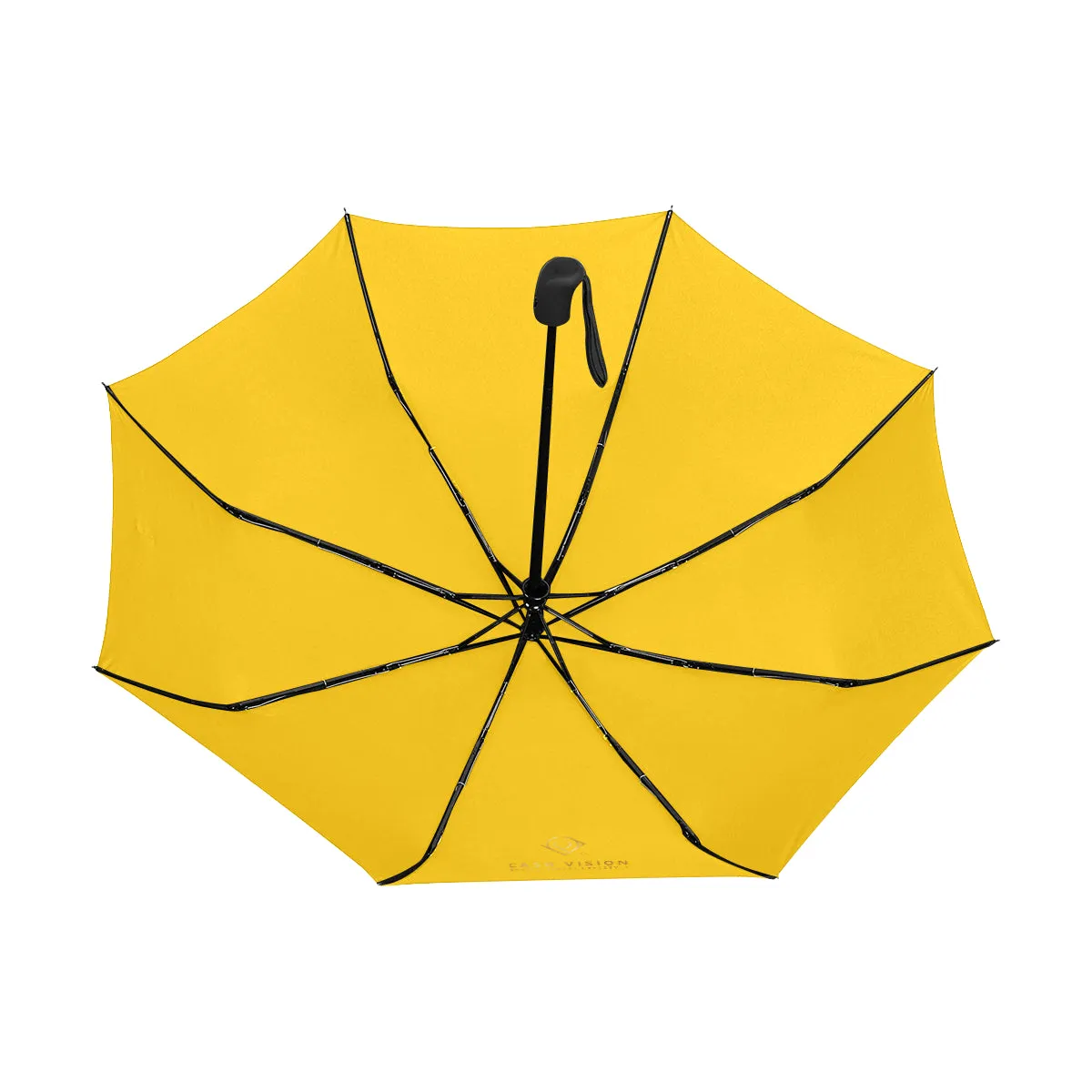 Cash Vision Anti-UV Auto-Fordable Umbrella - Black Yellow