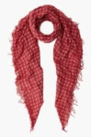 chan luu cashmere and silk dusty cedar gingham scarf