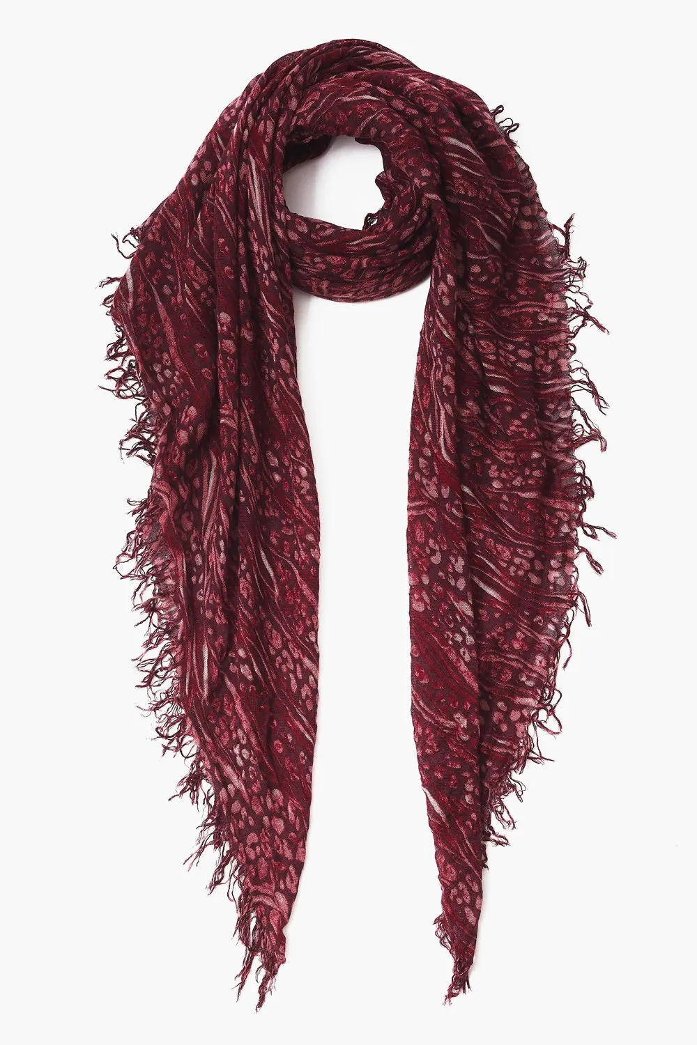 chan luu cashmere and silk tawny port animal printed scarf