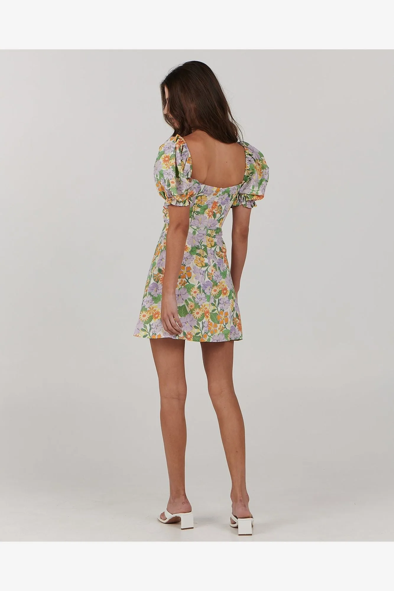 CHARLIE HOLIDAY WILLOW MINI DRESS - SPRINGTIME FLORAL