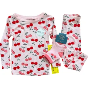 Cherry Buddies Bamboo Pajama Set with Socks
