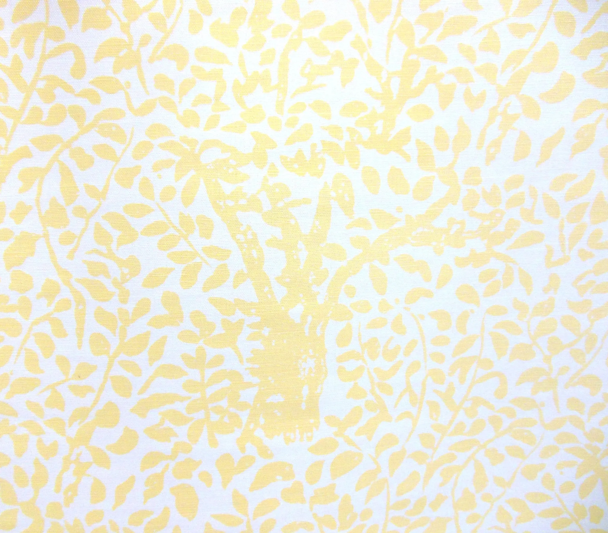 China Seas Fabric: Arbre de Matisse - Custom Yellow on White Belgian Linen / Cotton