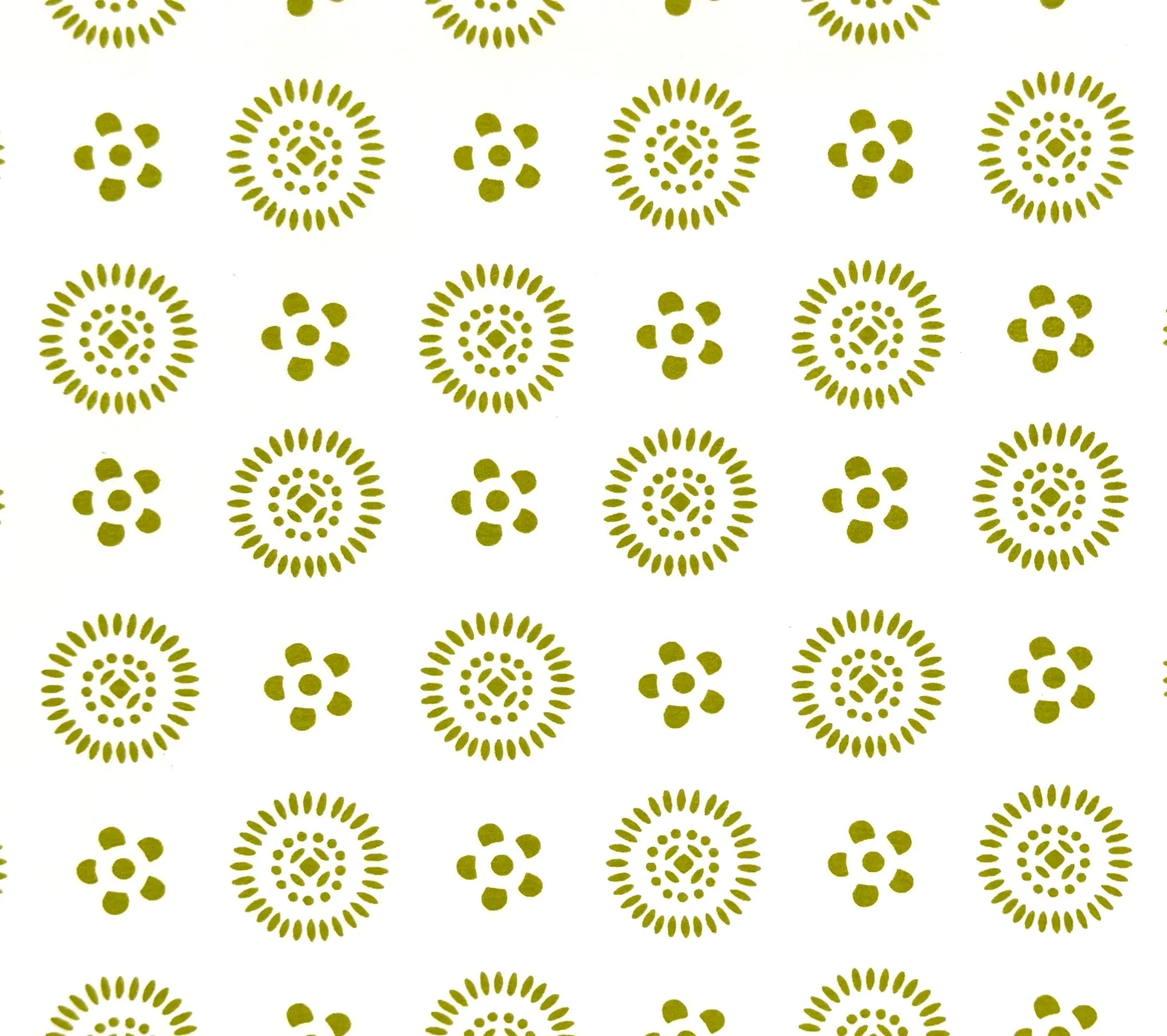 China Seas Fabric: Cecil - Custom Jungle Green on White 100% Cotton / Sateen
