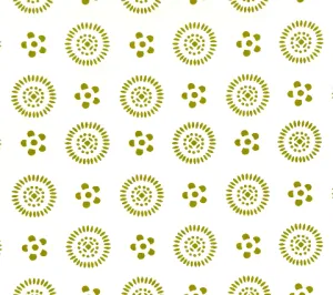 China Seas Fabric: Cecil - Custom Jungle Green on White 100% Cotton / Sateen
