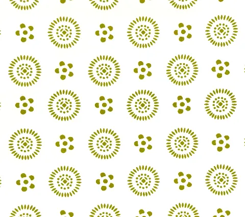 China Seas Fabric: Cecil - Custom Jungle Green on White 100% Cotton / Sateen