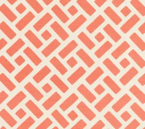 China Seas Fabric: Edo Grande - Custom New Shrimp on Tinted Belgian Linen / Cotton