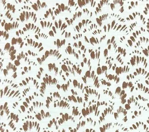 China Seas Fabric: Passy II Custom Brown on Tinted Belgian Linen / Cotton