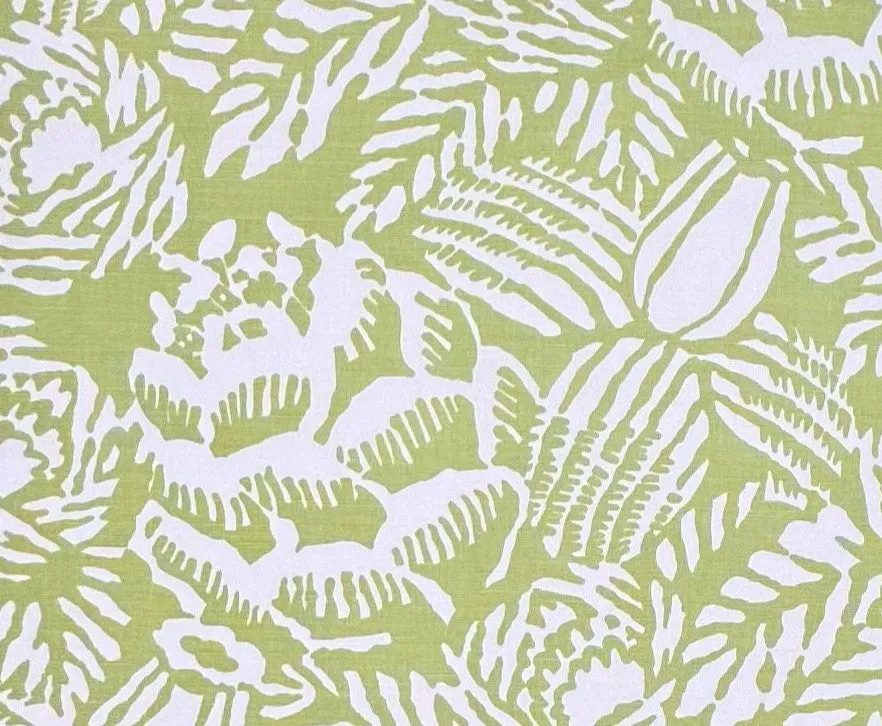 China Seas: Macambo - Custom Lettuce on White Linen / Cotton