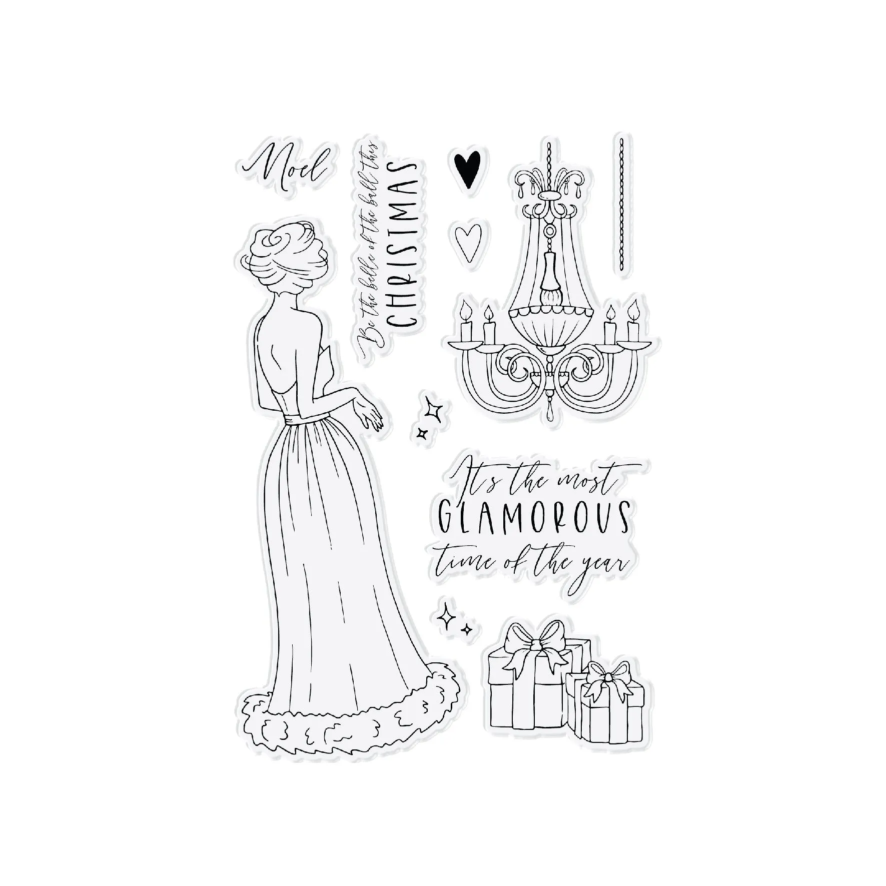 Chloes Creative Cards Die & Stamp Set - Belle of the Ball