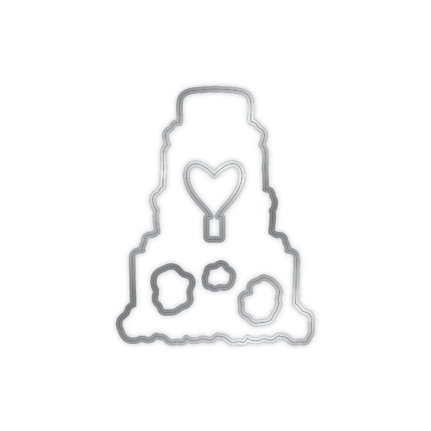 Chloes Creative Cards Die & Stamp Set - Wedding Cake