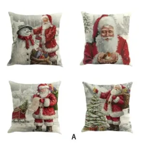 Christmas Pillow Covers- 4 Piece Set