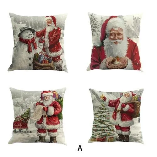 Christmas Pillow Covers- 4 Piece Set