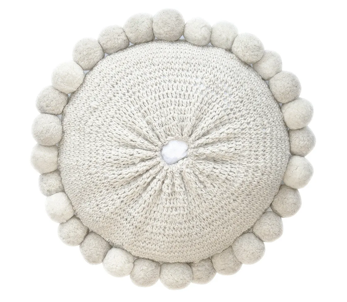 Classica Pom Pom Cushion #1 Large | Natural