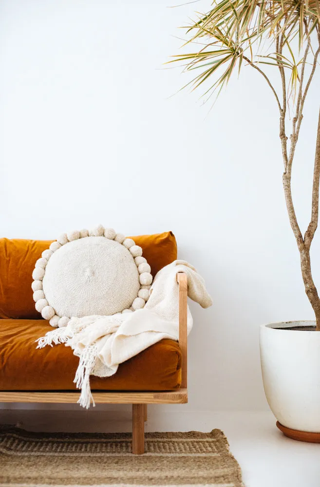 Classica Pom Pom Cushion #1 Large | Natural