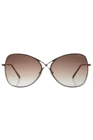 Colette Brown Gradient Butterfly Sunglasses