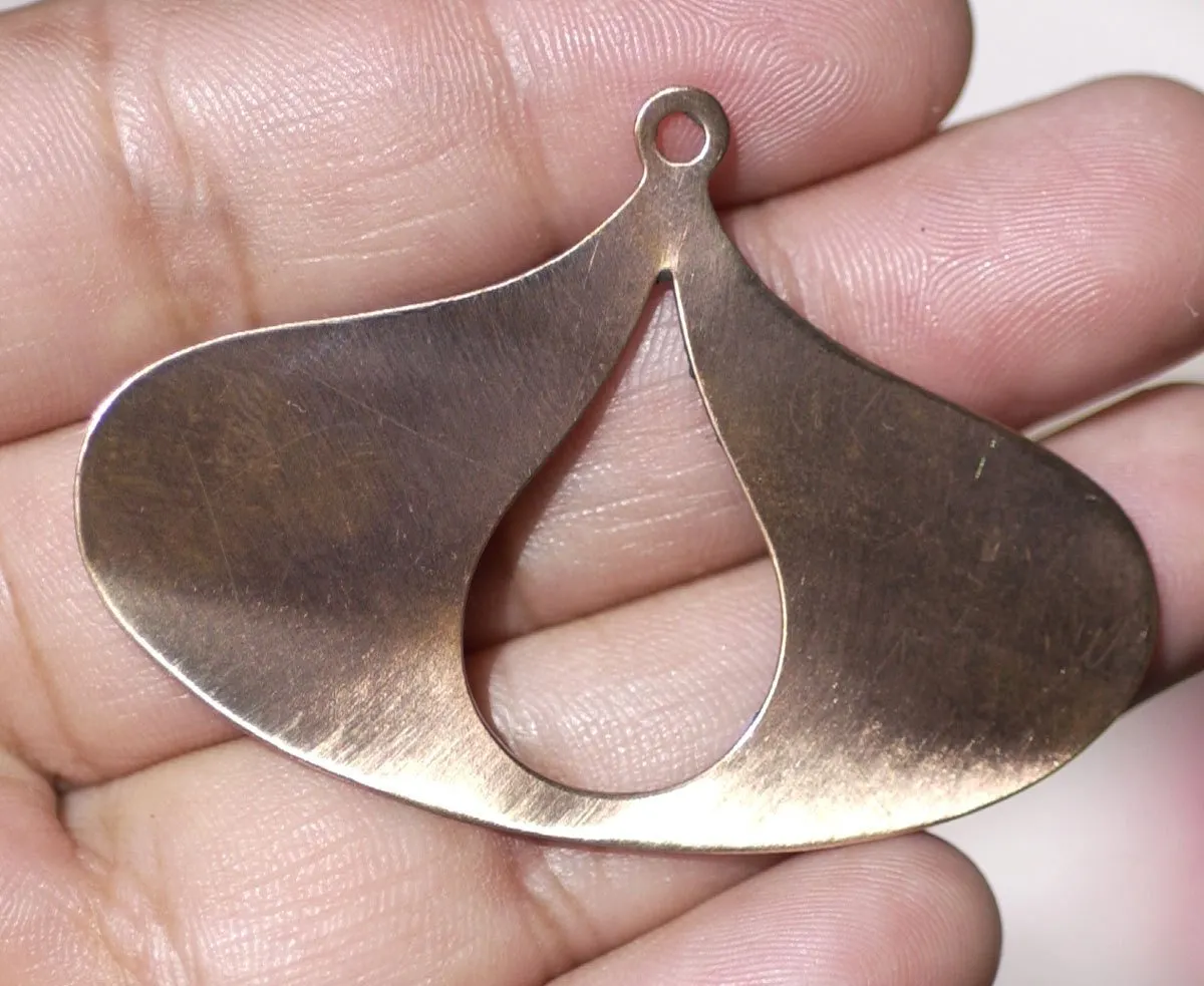 Copper or Brass or or Nickel Silver or Bronze Hoops Arabic 24g Shape Cutout Blanks for Enameling Stamping Texturing Jewelry Making Blank