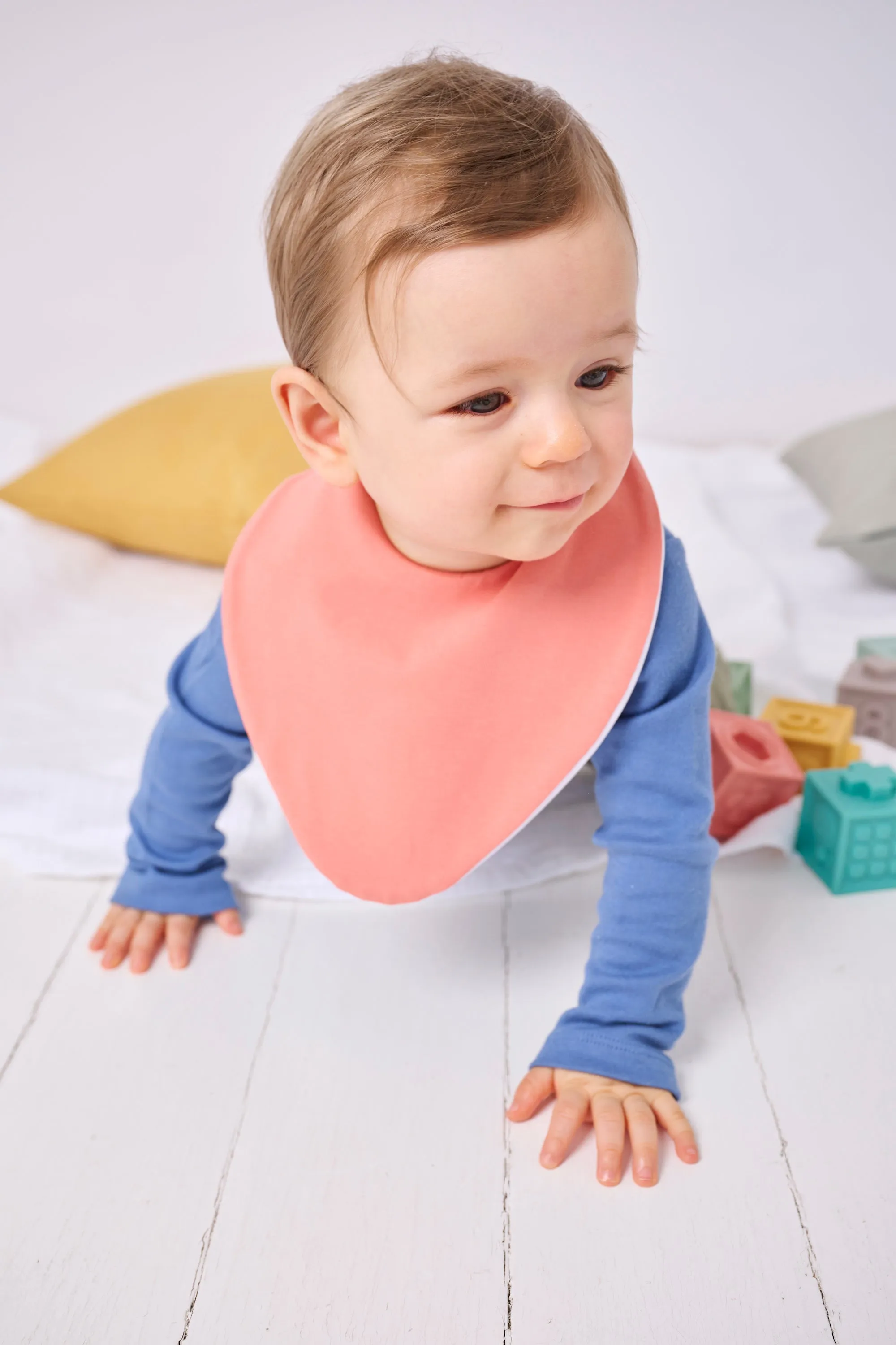 Coral Waterproof Dribble Bib