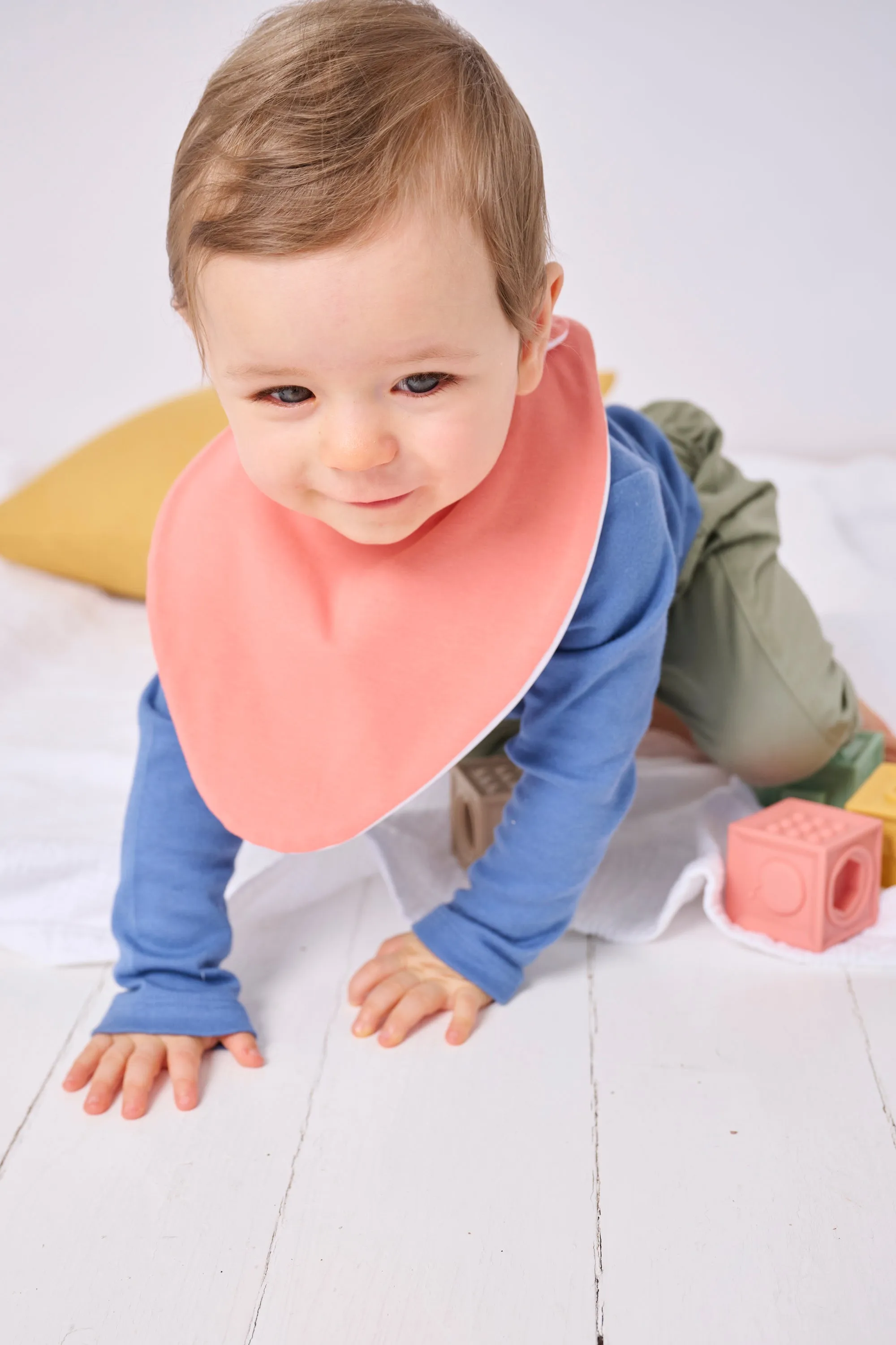 Coral Waterproof Dribble Bib