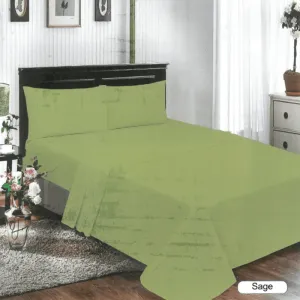 Cotton Craft Luxury Collection Sage T144 Percale Bed Sheet 4 Piece Set