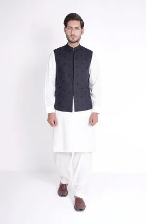 Cotton Linen Schiffli Mens Wai