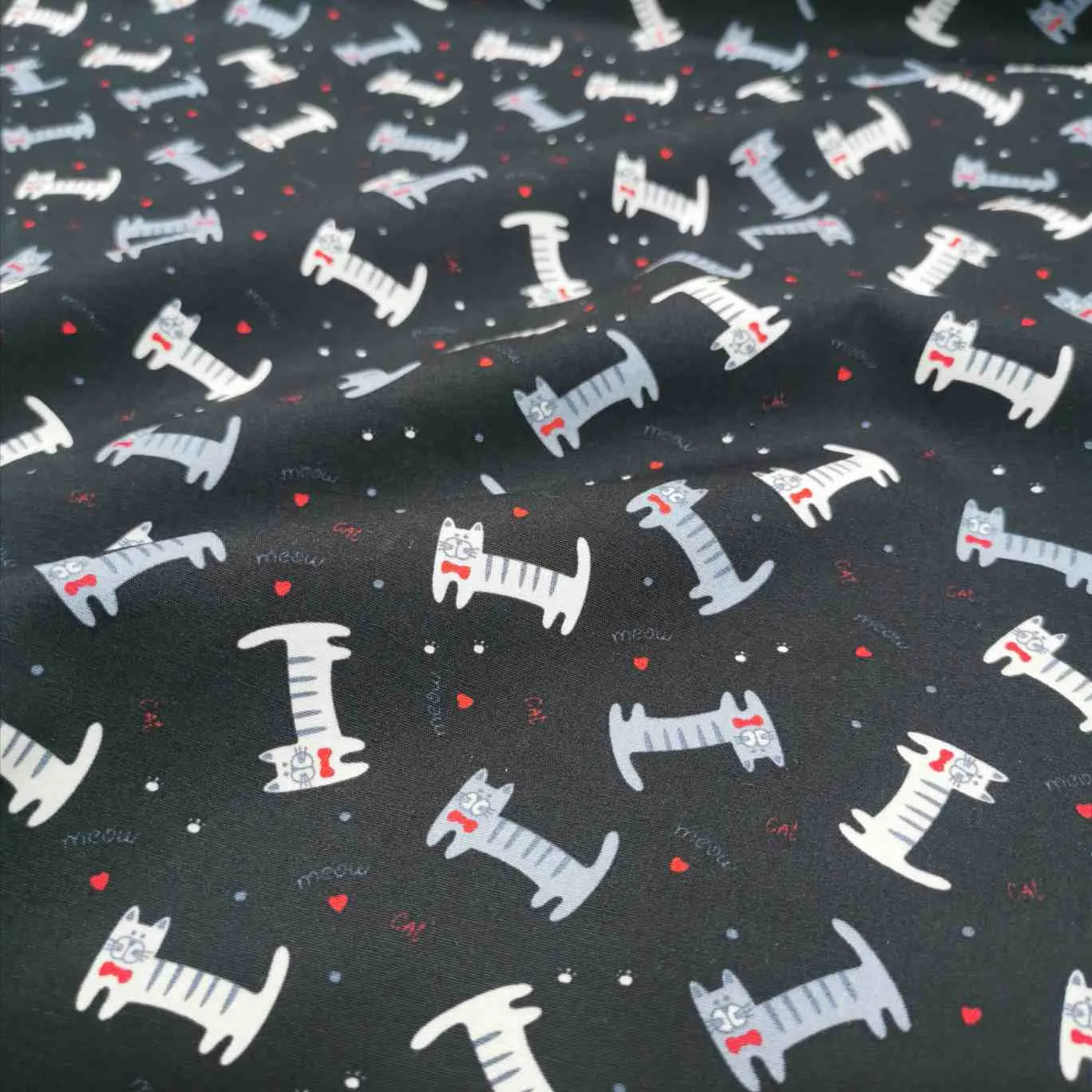 Cotton Poplin, Dapper Cats