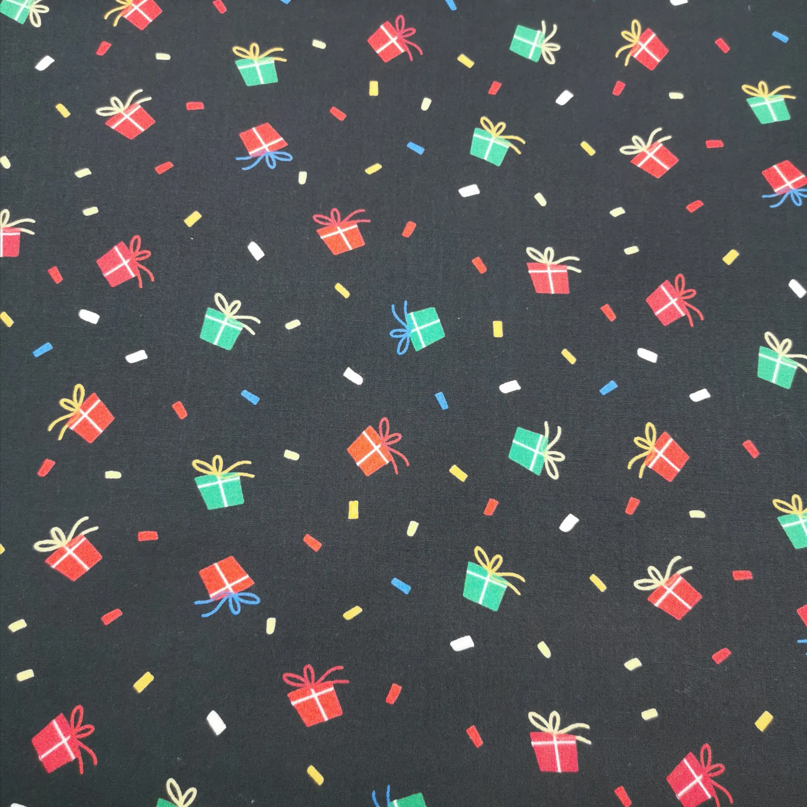 Cotton Poplin, Presents, Black