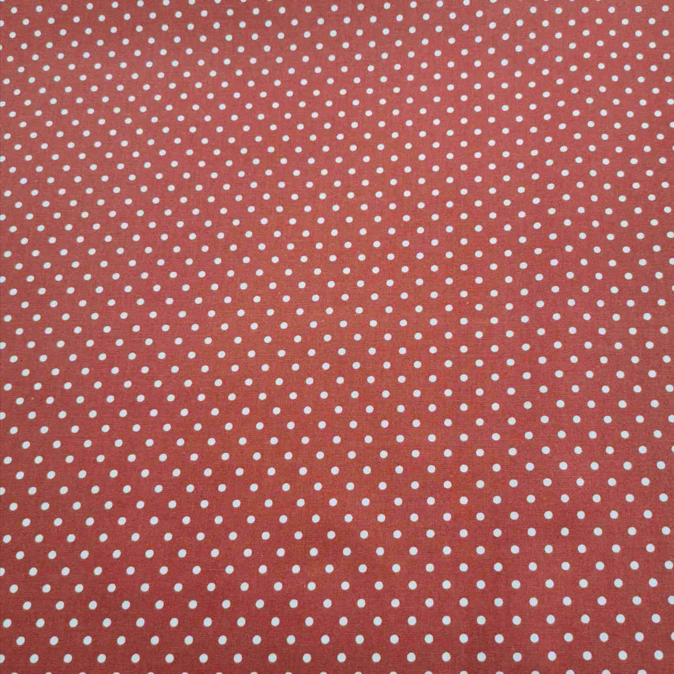 Cotton Poplin, Small Polka Dot, Russet