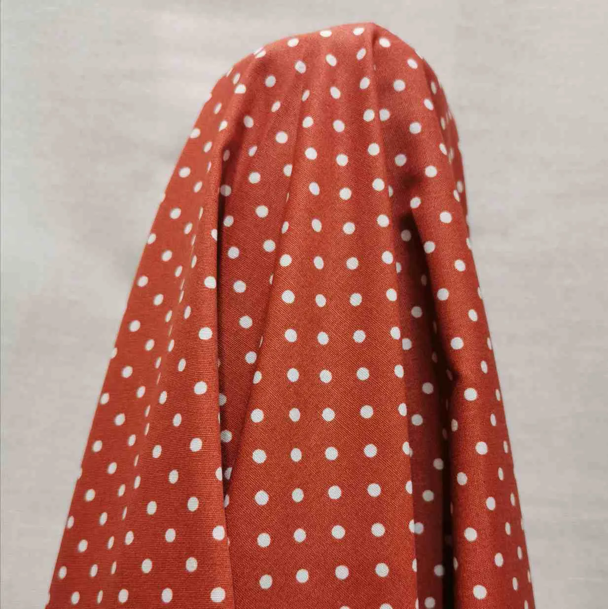 Cotton Poplin, Small Polka Dot, Russet