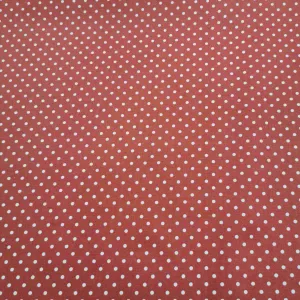 Cotton Poplin, Small Polka Dot, Russet