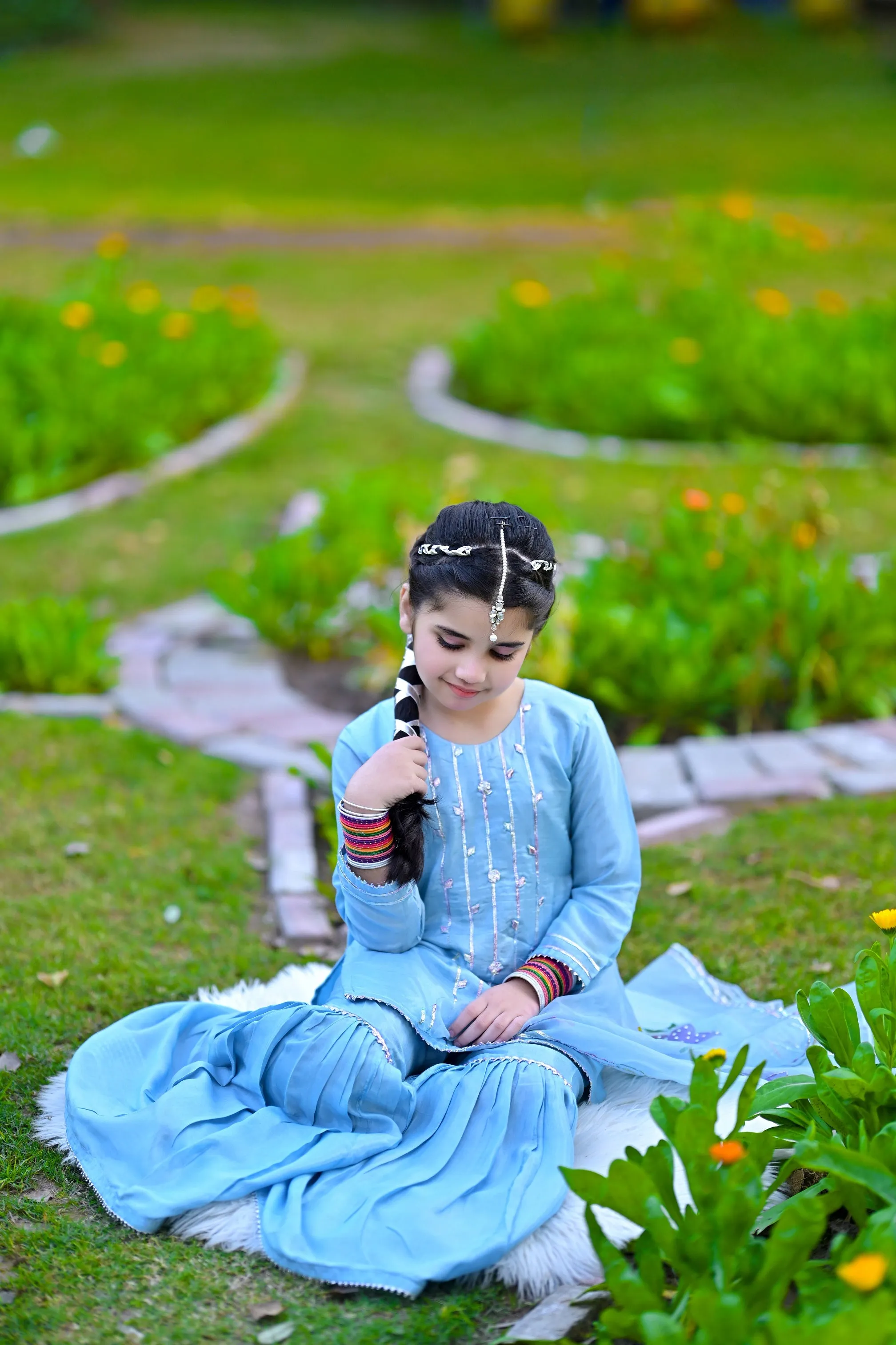Cotton Silk 3 Pcs Suit With Organza Duptta