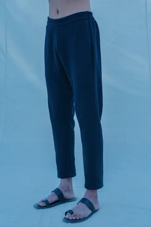 Cotton X Linen Black Trouser
