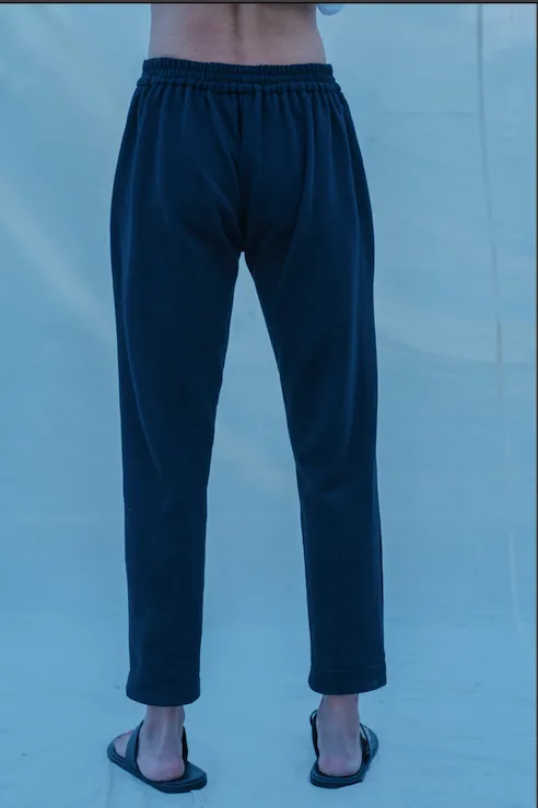 Cotton X Linen Black Trouser