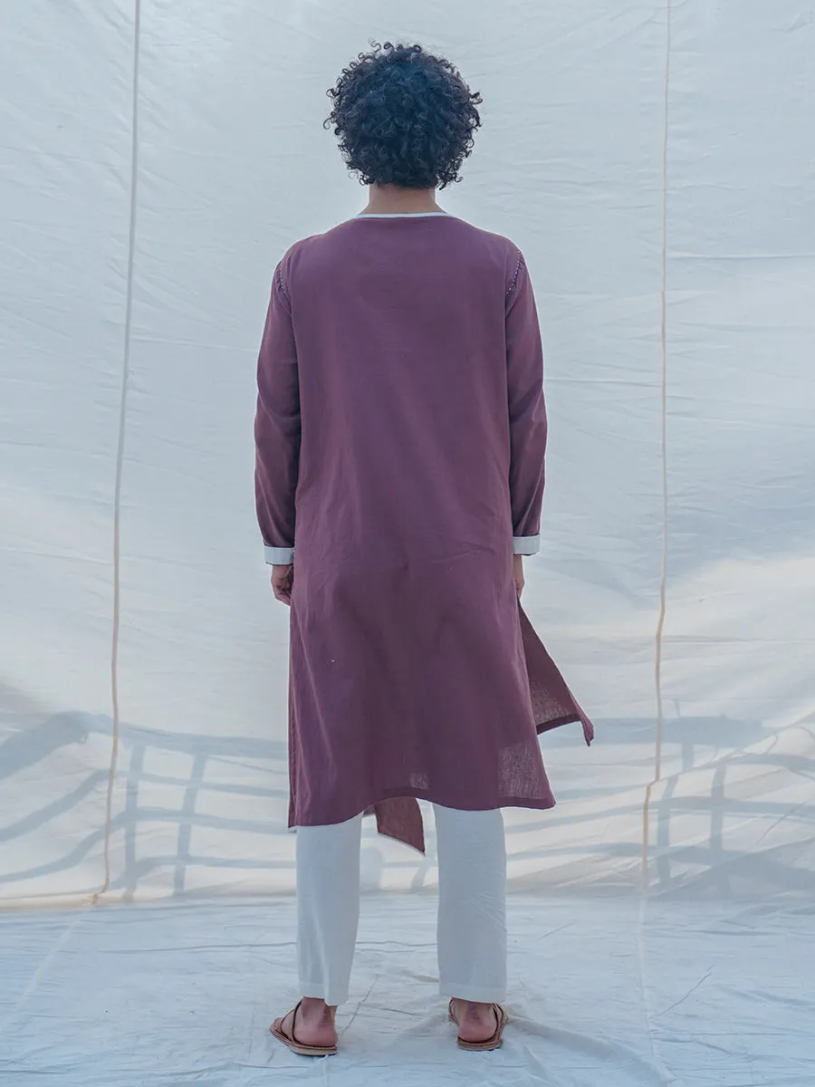 Cotton X Linen Brown Kurta