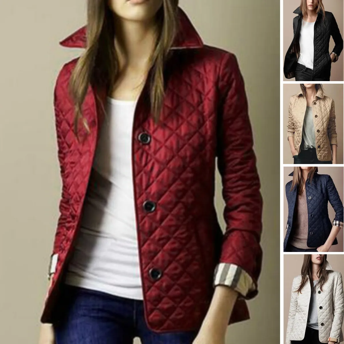 CozyNest™ | Women's Lightweight Quilted Coat | Button Closure, Insulated Design & Stylish Comfort