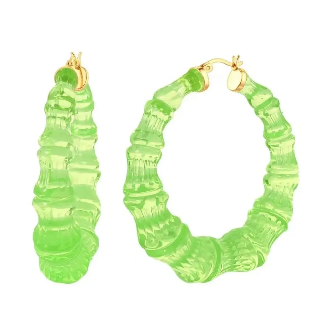 CRYSTAL CLEAR BAMBOO HOOPS (ROUND)
