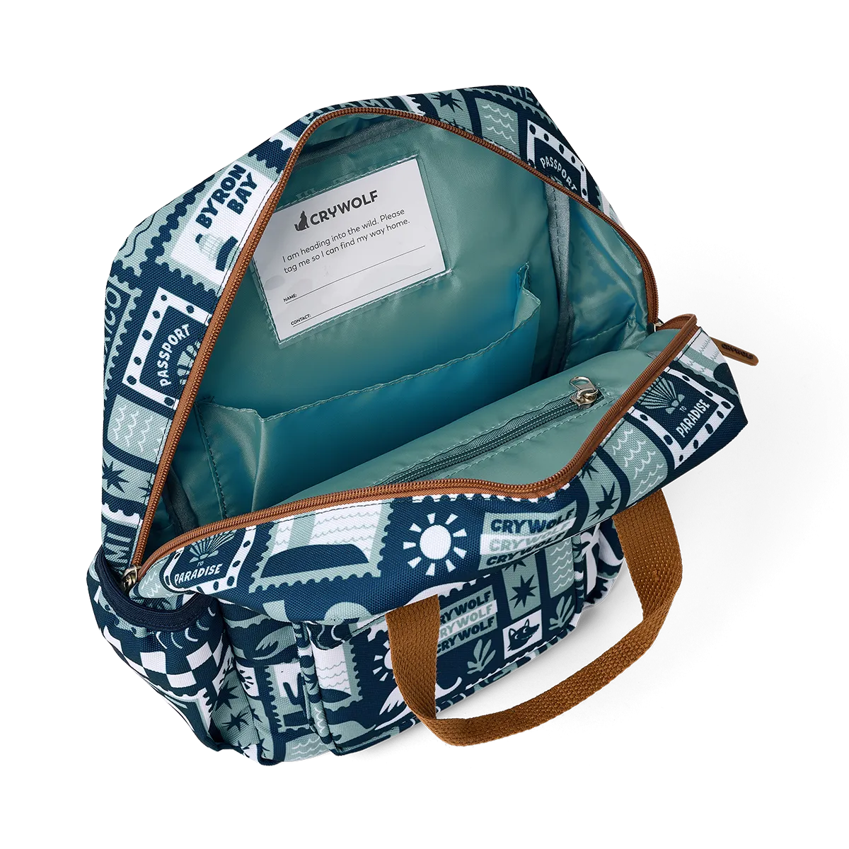 Crywolf | Mini Backpack - Blue Postcards