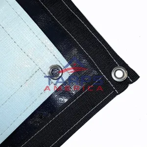 Custom 20 mil Ultimate Duty Black/White Poly Tarp