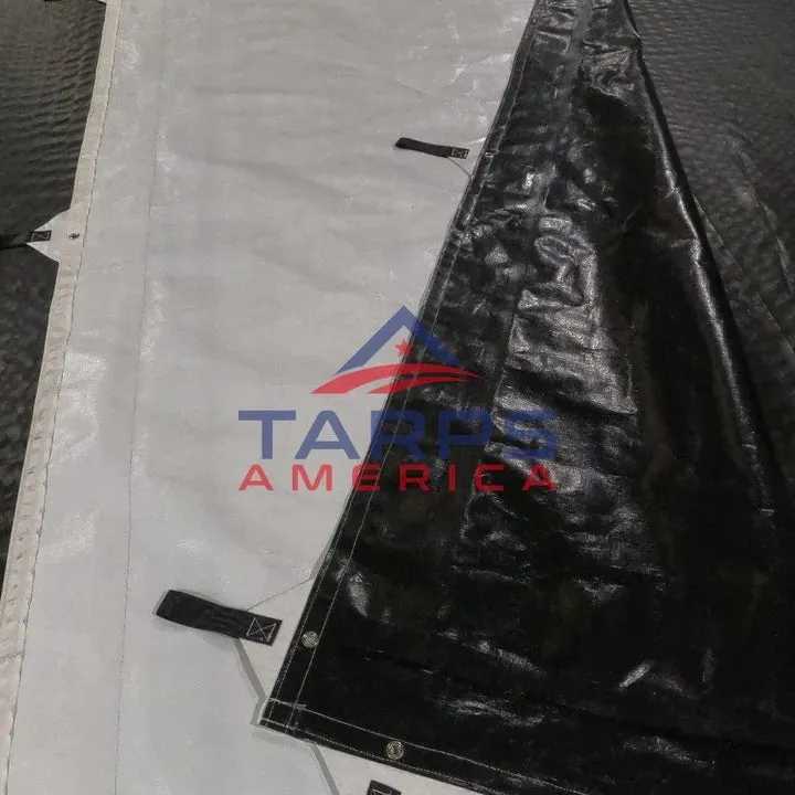 Custom 20 mil Ultimate Duty Black/White Poly Tarp