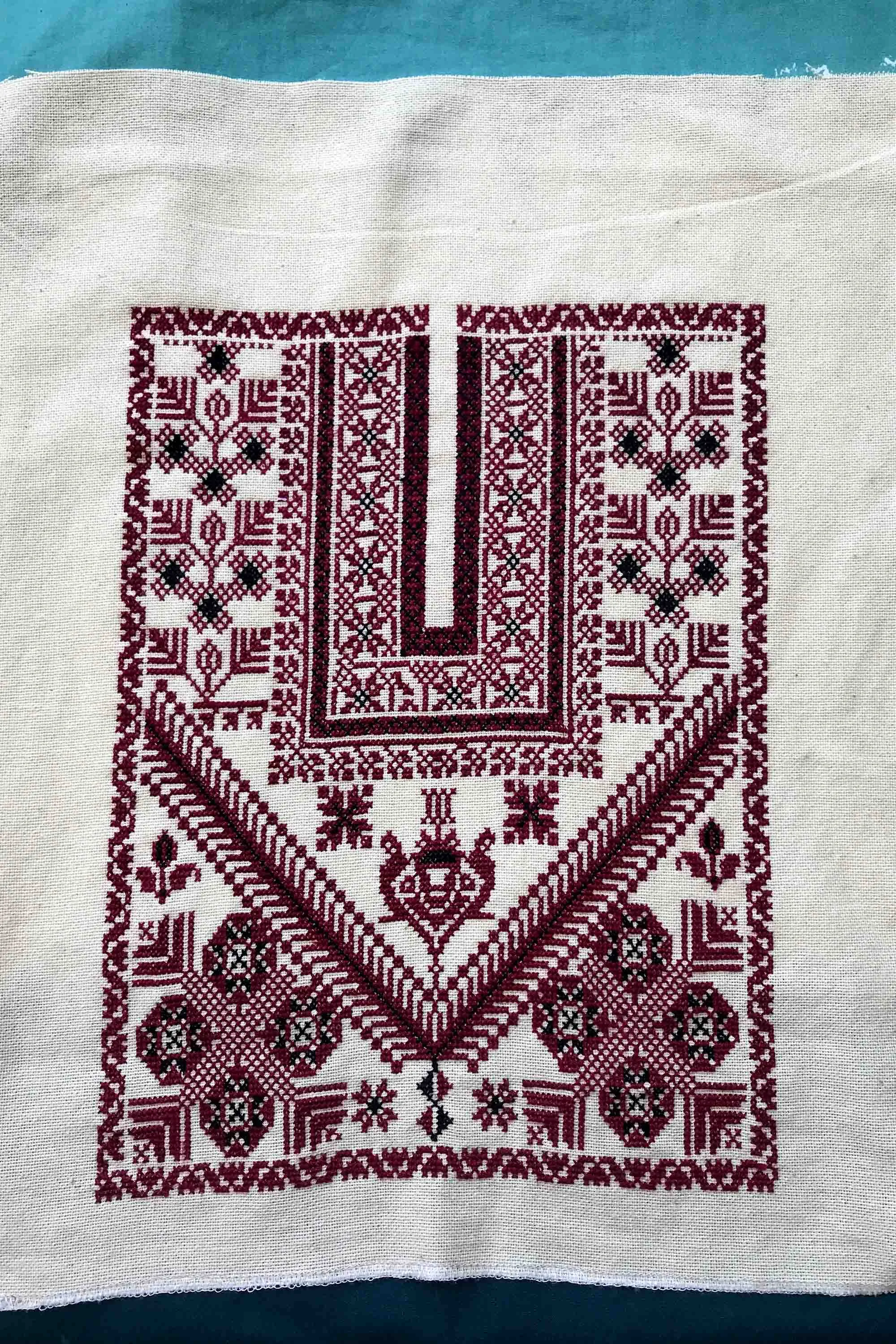 Custom Order - Ramallah Chest Panel Hand Embroidered Jeans Jacket