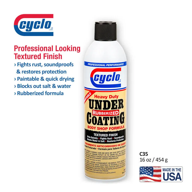 Cyclo® Heavy Duty Rubberized Undercoat / Underseal Black 454g C35