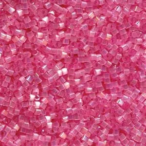DB 1875 Pink Carnation AB Silk Inside Dyed - Miyuki Delica Beads - Size 11 - 5 grams - Japanese Cylinder Seed Beads - Retail & Wholesale