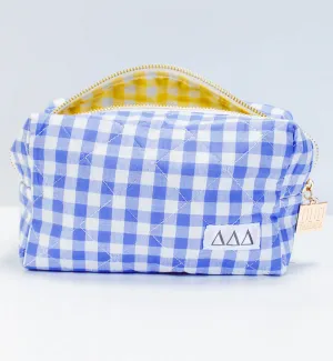 Delta Delta Delta Gingham Makeup Bag