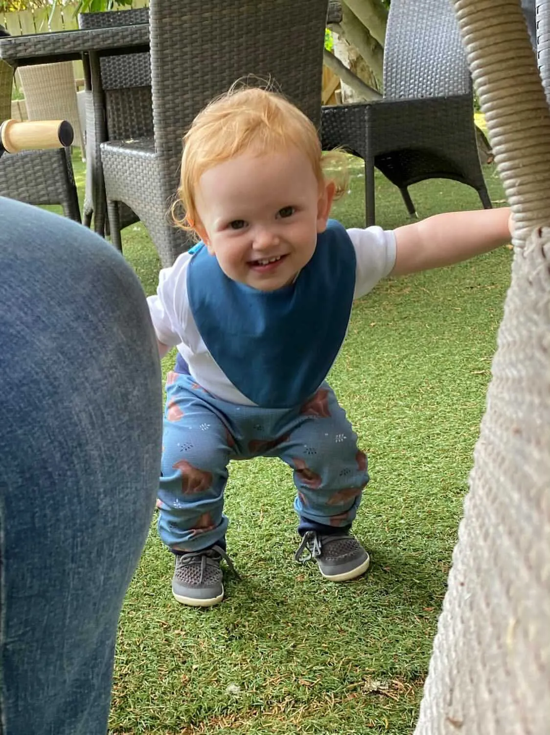 Denim Blue Waterproof Dribble Bib