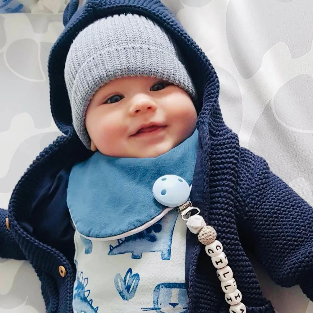 Denim Blue Waterproof Dribble Bib