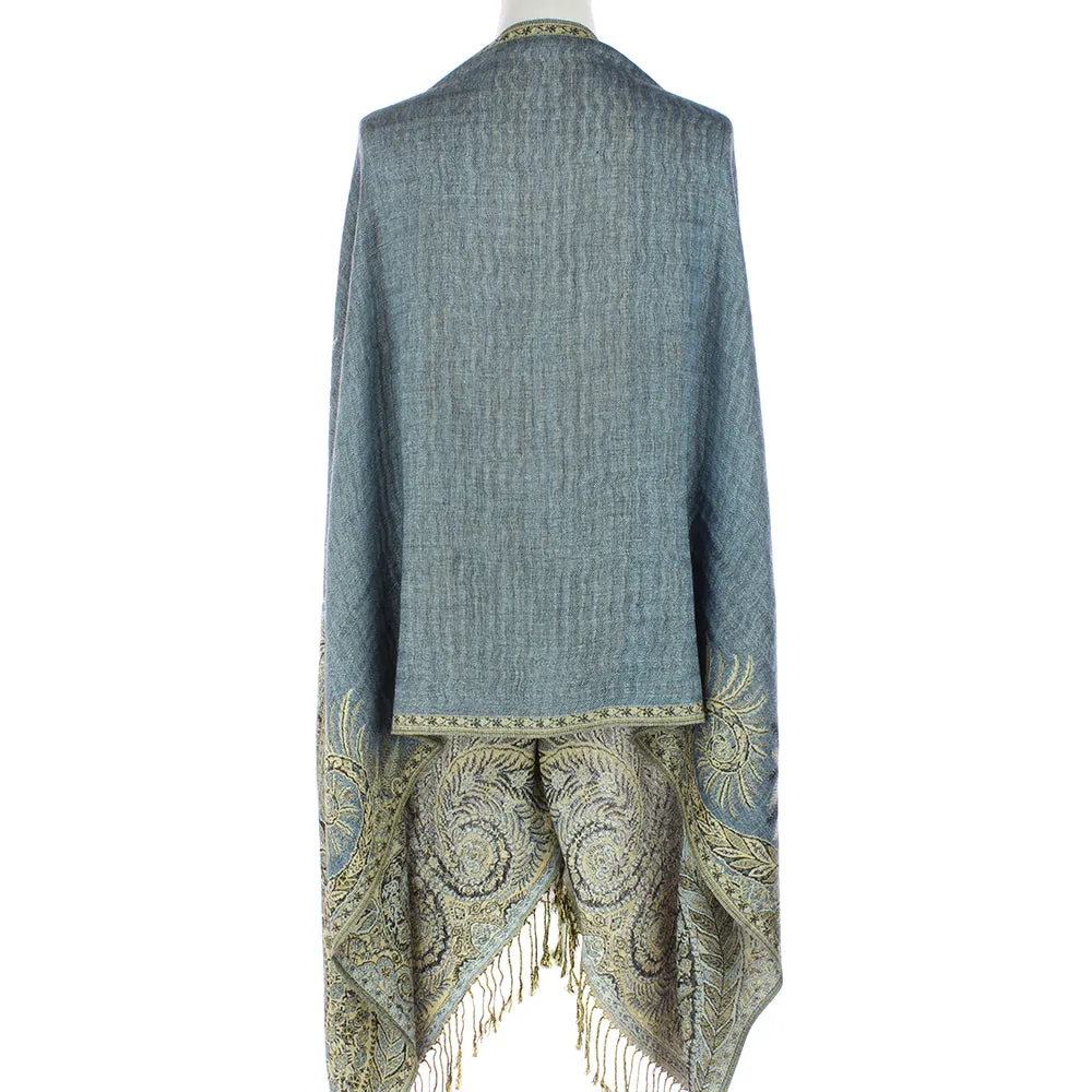 Denim Floral Pashmina