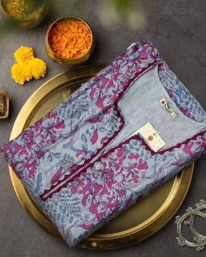 Designer Embroidered Silk Kurta for Women