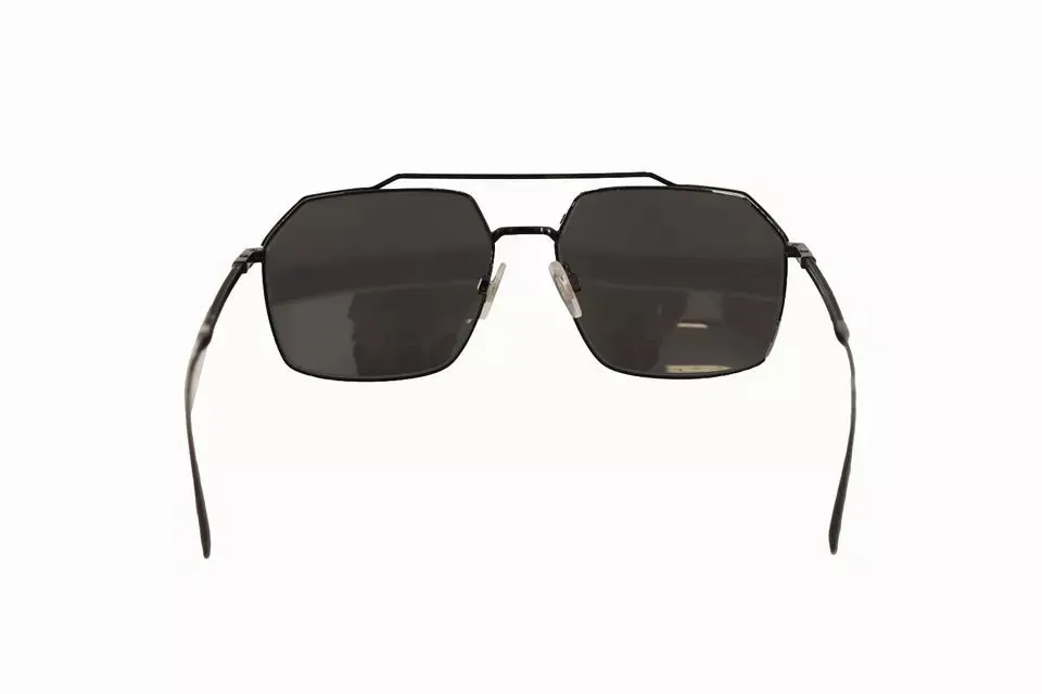 DG2250 Black Metal Full Rim Square Eyewear Sunglasses
