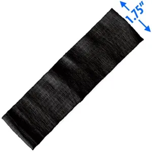 Disposable Stretch Headbands - BLACK - 1.75" Wide - One Size / 24 Pieces Per Bag X 16 Bags = Case of 384 Headbands
