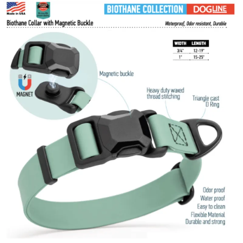 Dogline - Biothane Collar with Magnetic Buckle