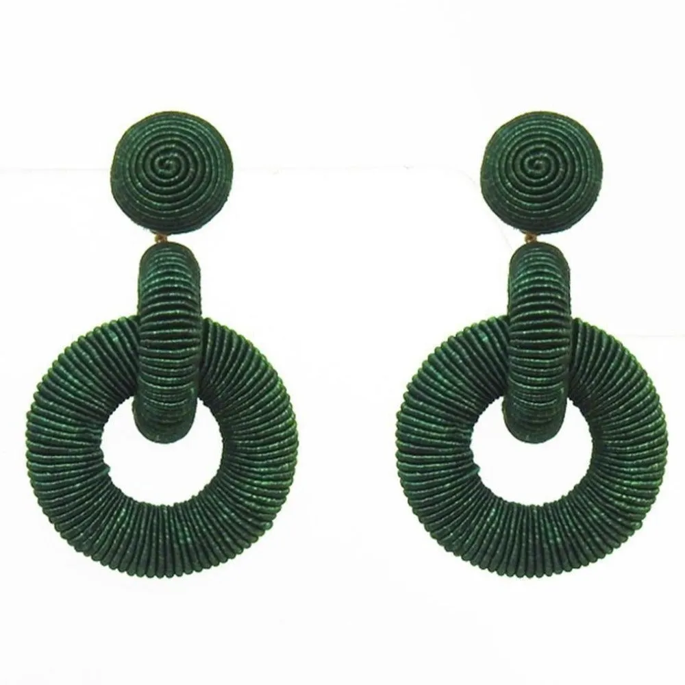 Double Tiered Silk Hoop Earrings